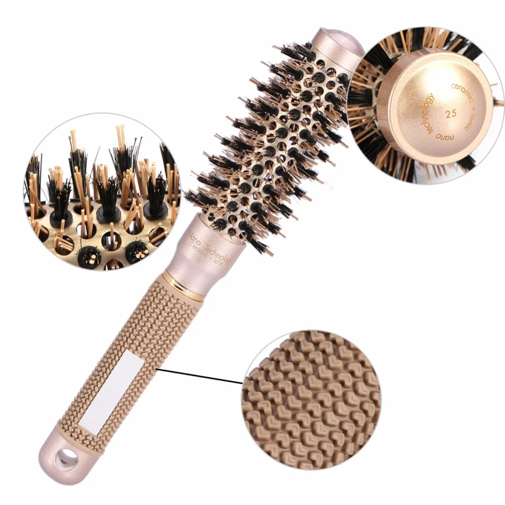 4 размера керамическая Антистатическая щетка для волос круглая парикмахерская