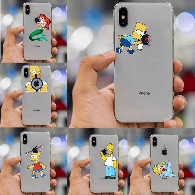 Мягкий чехол из ТПУ Симпсон для iPhone 11 11Pro 5 5S SE 6 XS Max 7 8 Plus XR Fundas силиконовый