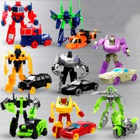 transformation deformation robot yellow car compatible model building kids block hobbies car model early education kids toy