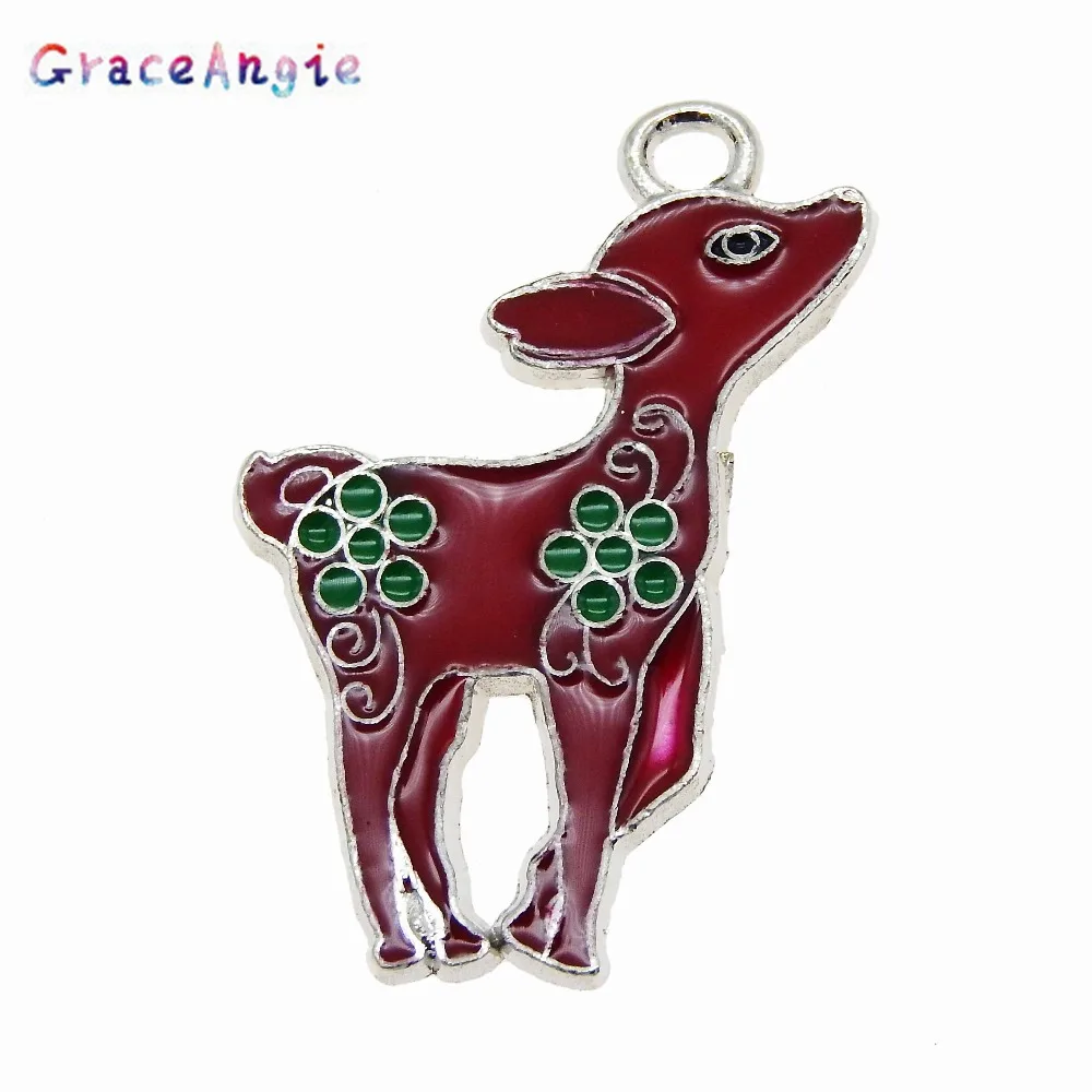 20 шт. эмалированные подвески из сплава рождественские олени носки коньки