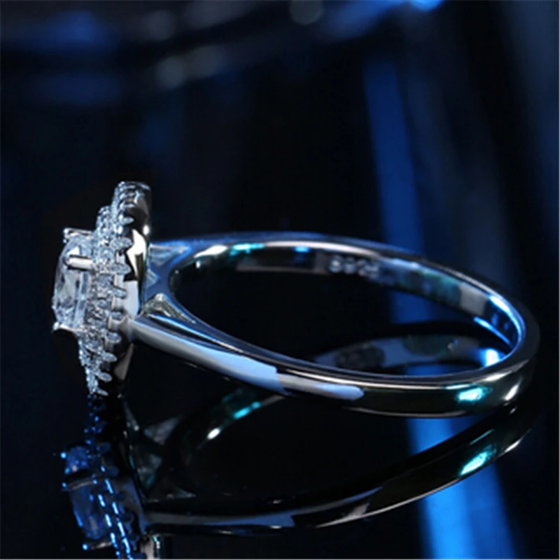 Новинка 2020 большие кольца из циркония для женщин стерлингового серебра| |