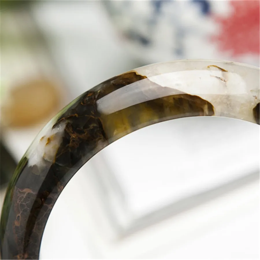 100% Подлинная Намибия Природный желтый Pietersite Gemstone способа шарма женщин Lady Браслет