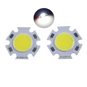 10 шт. COB 20-11,5 3 Вт округлый светодиодный COB светильник, чип-источник на плате, Точечный светильник, Белый светодиодный COB светильник 20 мм, оптовая продажа