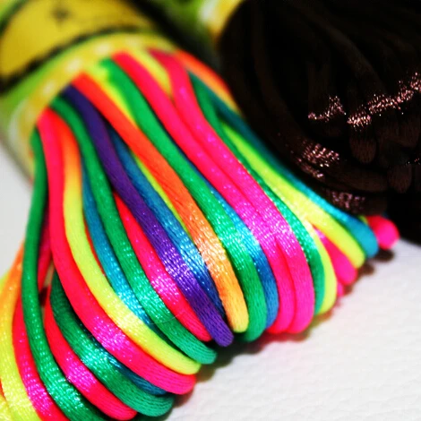 20 м мягкий атласный шелковый шнур макраме нейлоновый Кумихимо для браслетов