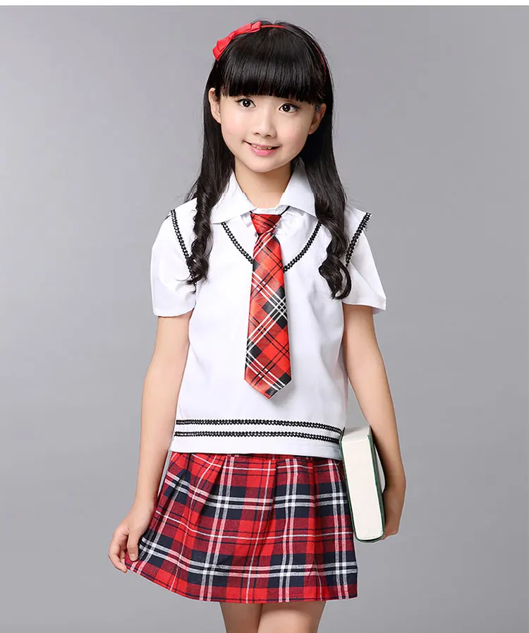 Детская школьная форма одежда с короткими рукавами Хор учеников начальной школы