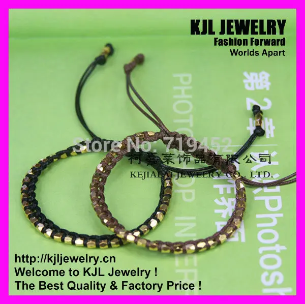 Бесплатная доставка! Модный золотой амулетный браслет 10 шт./лот из бусин в