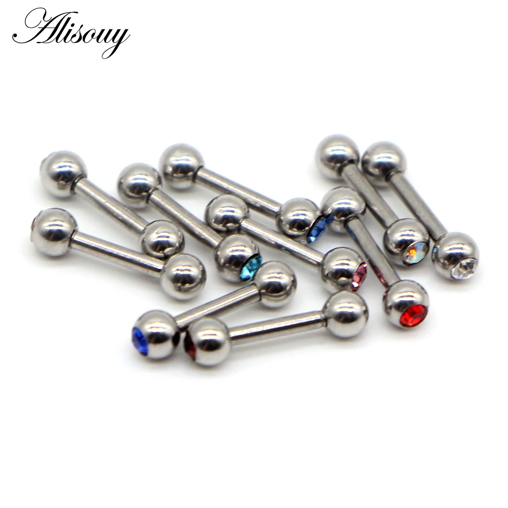 Alisouy 1 шт. новые серьги для пирсинга с фианитами хрящевой ткани женские ушей из