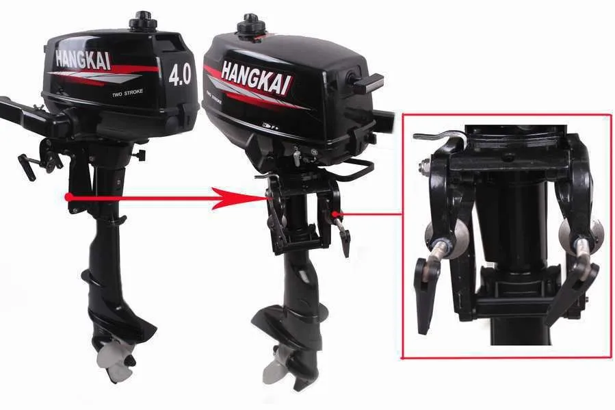 Низкая цена, Hangkai 2 ход 4.0HP моторная лодка с подвесным двигателем бензиновый двигатель с водяным охлаждением 2.9KW быстро Скорость лучше, чем Hidea