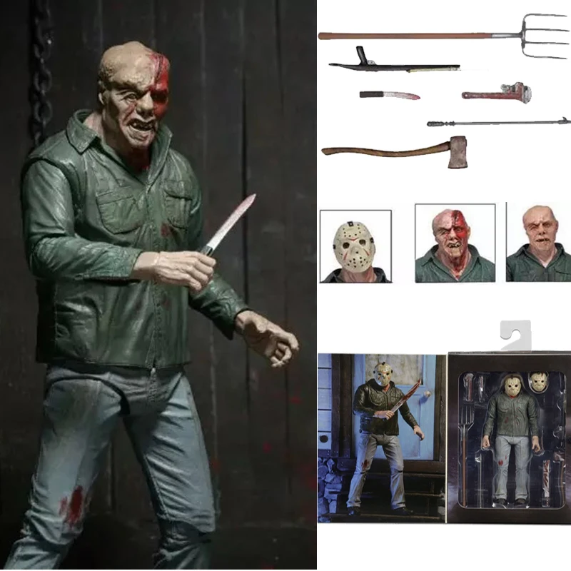 NECA 3D пятница Джейсон часть 3 Экшн фигурка игрушка кукла подарок|Игровые фигурки и