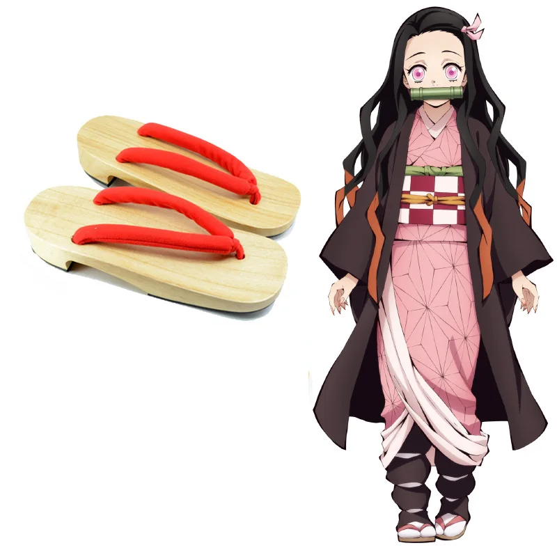 Kamado Nezuko Cosroad Kamado Nezuko/Обувь для костюмированной вечеринки; Demon Slayer Kimetsu no Yaiba Geta Agatsuma Zenitsu Tomioka Giyuu; японские гэта - Color: Kamado Nezuko