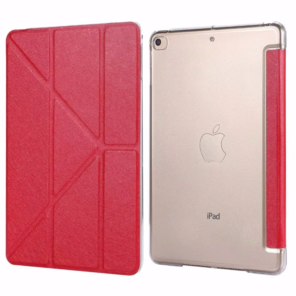 Прозрачный кожаный чехол-книжка с шелковой деформацией для apple ipad mini 1 2 3 4 5 20