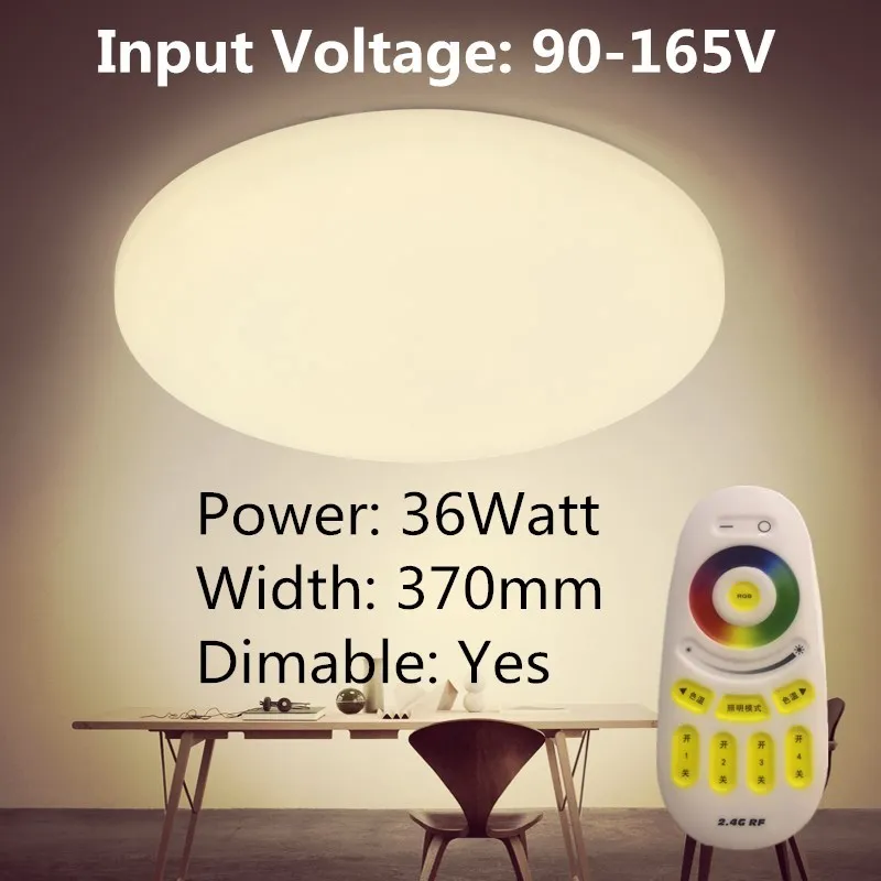 36W 110V RGB Диммируемый 33 Вт 20 Вт светодиодный потолочный светильник 165-245 В Современная гостиная кровать для столовой и кухни фойе Ванна 15-30 квадратных метров - Цвет корпуса: 36W 110V