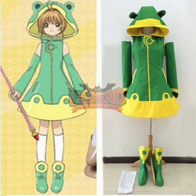 Аниме Cardcaptor Sakura прозрачная карта Kinomoto Лягушка Косплей Костюм для взрослых наряд