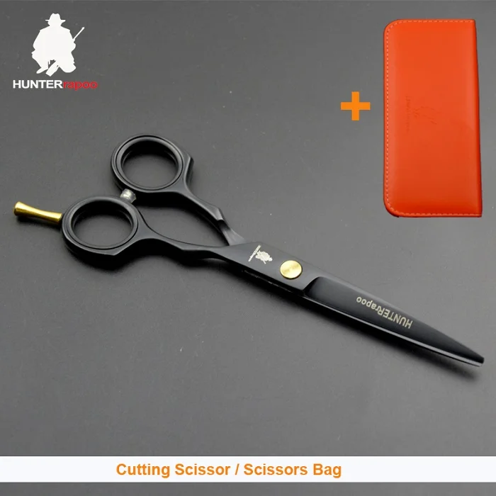 cutter with bag Скидка 30% 5,5 дюймов из нержавеющей стали Профессиональные Парикмахерские ножницы набор филировочные ножницы для декоративные парикмахерские ножницы HT9131 - Цвет: cutter with bag