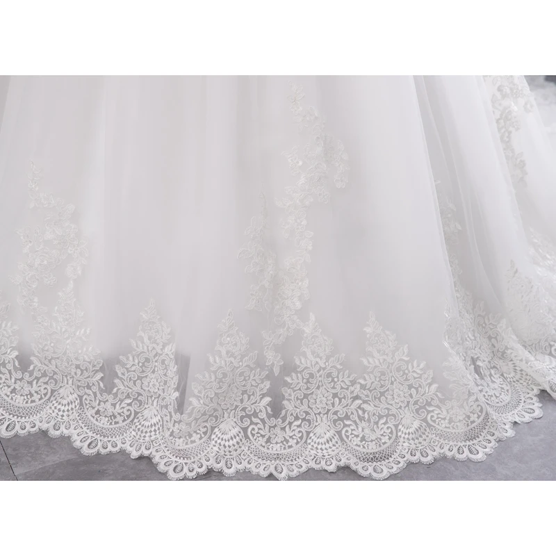 Miaoduo Vestido De Noiva свадебное платье с высоким воротом и длинным рукавом на спине кружевное бальное платье Свадебные платья robe de mariage Новинка