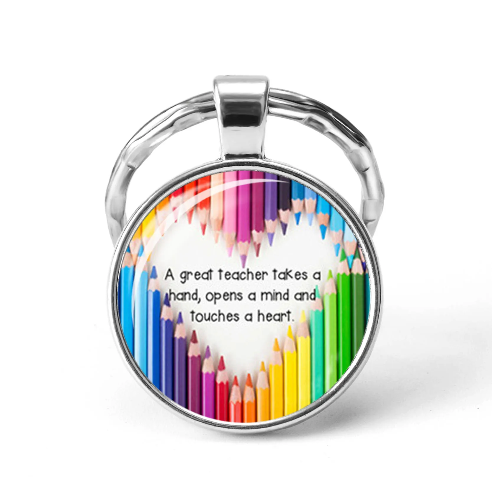 Брелок для ключей с кабошоном из стекла 2019 горячая Распродажа | Украшения и