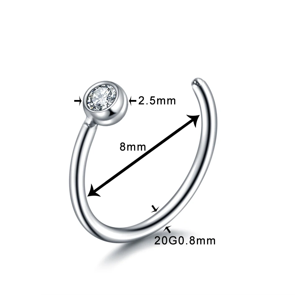 1 шт. стальная поддельная перегородка для губ завитка ушной раковины кольцо