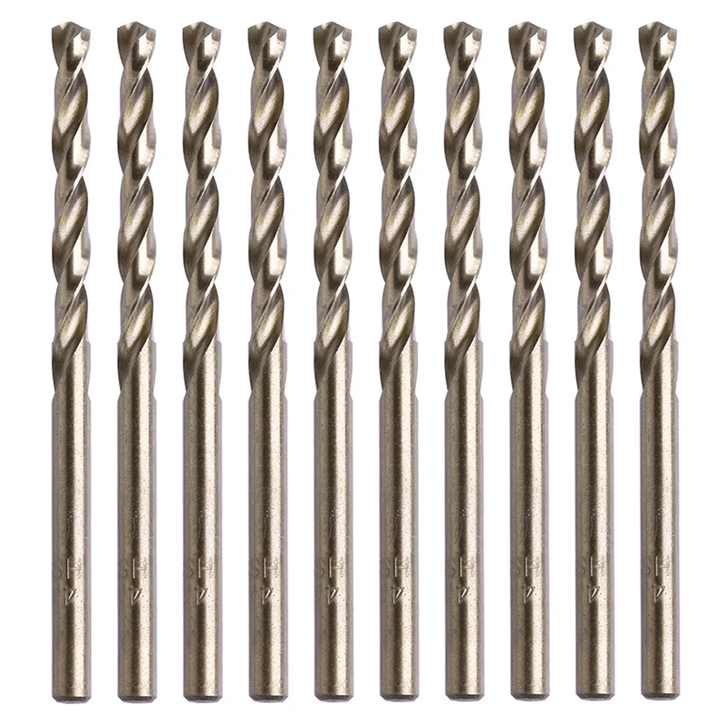 

10Pcs/Set 4.5mm M35 Triangle Shank HSS-Co Cobalt Twist Drill Spiral Drill Bit