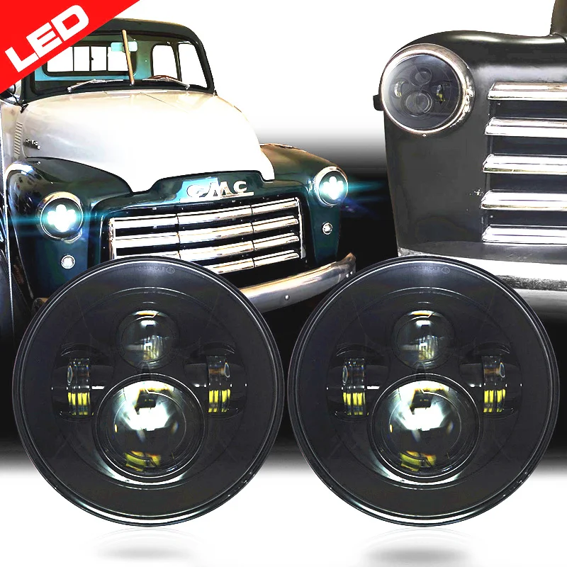 7 &quotсветодиодный фары черный для Chevy грузовик 1947 1957/1962 1972 H6024 светодиодный фар