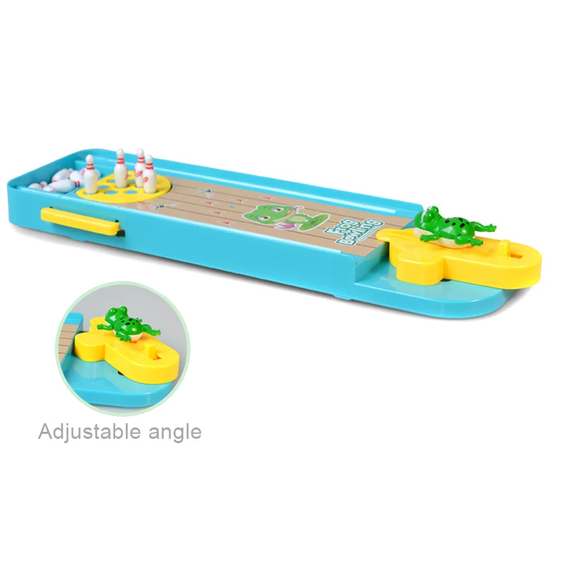

Hot Selling Mini 3D Frog Bowling Table Games Launcher Toy For Children Kids Parent-child Interaction