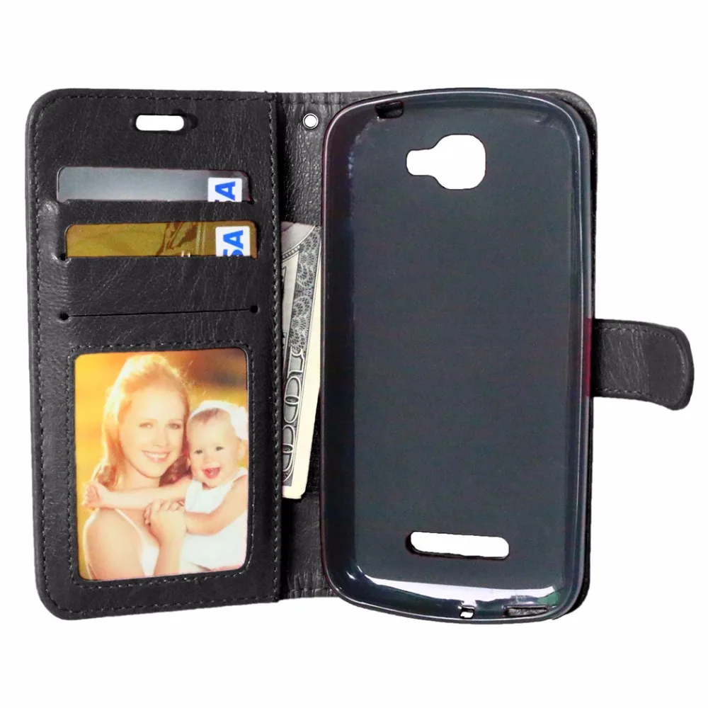 Кожаный чехол для Alcatel One Touch Fierce 2 OT 7040 7040T 7040N 7040W Fierce2 телефона Pop Icon A564c para|Бамперы| |