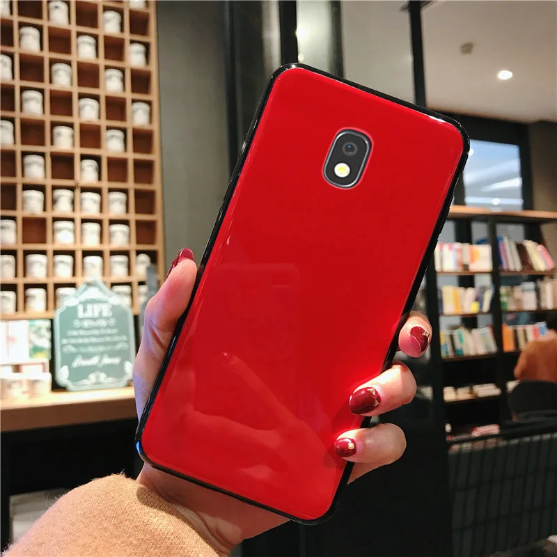 Black red shell baked paint Case For Samsung Galaxy A6 PLUS 2018 J5 2017 J530 J730 J330 J2 PRO J6 PRIME J7 CORE |