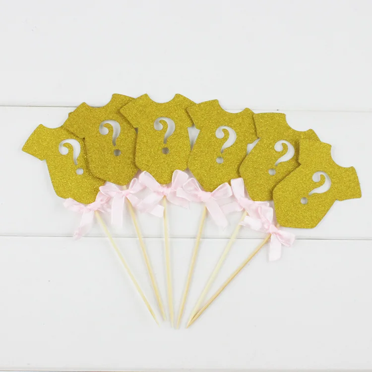 Детский душ 6 шт. для мальчиков и девочек с вопросами кексов украшения на день