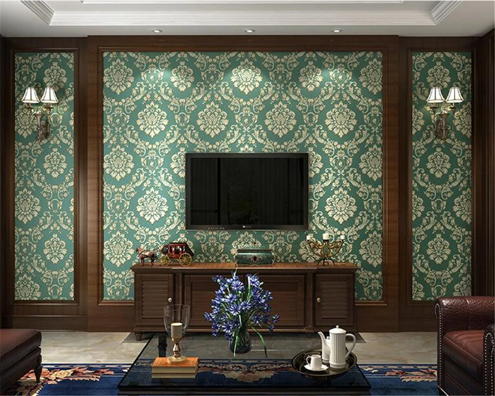 

beibehang papel de parede European thick 3d wallpaper hotel living room TV background wallpaper wholesale wall papers home decor