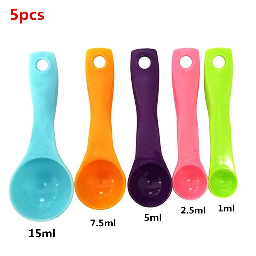 Кухонный помощник 5 шт. красочный комплект мерных ложек ложки Чай Кофе