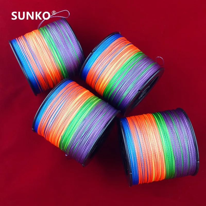 Рыболовная плетеная леска SUNKO 500 м 8/10/15/20/25/30/35/40/50/60/70 фунтов|fishing line|braided fishing linebrand