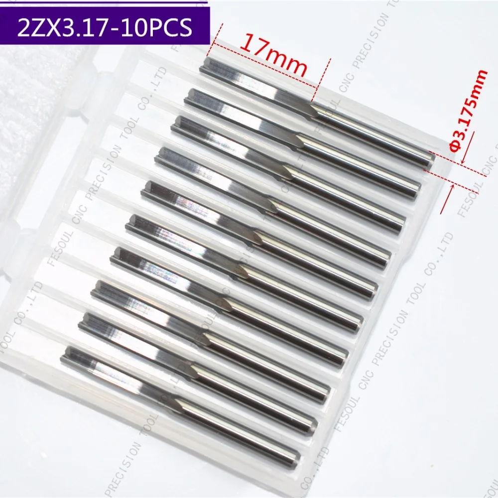 Фреза с 2 прямыми канавками 3 175 мм (1/8 дюйма) * 17 10 шт.|acrylic channel|tool catalogsacrylic caulk |