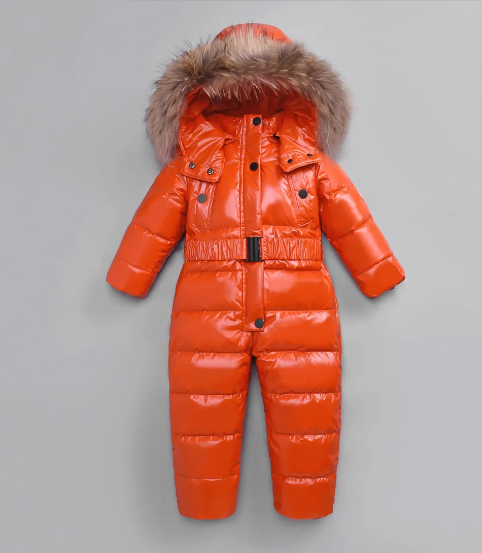 Baby Rompers New Baby Jumpsuits Boys Girls Winter Overalls Rompers Kids Snowsuit Duck Down Children Jumpsuit Hooeded Rompers
