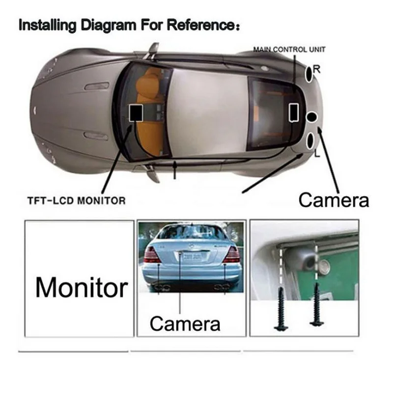 TFT LCD монитор парковочная камера 7 ночного видения светодиодный зеркало заднего