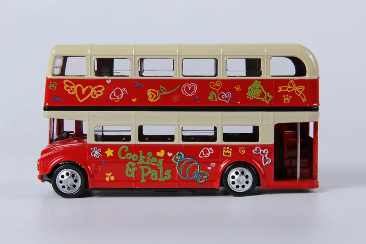 Двухэтажный автобус из сплава с открытой спиной дизайн для londoners. Металлический