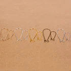 100 шт.лот 24х11 мм золотистыеСеребристые проволочные серьги-Крючки во французском стиле для изготовления ювелирных изделий ручной работы