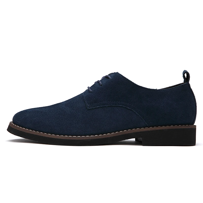 plus size39-48 genuine leather men casual flats waterproof dress oxford man shoes lace up for work male loafers Yasilaiya Solid | Обувь