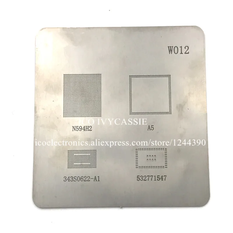 Для iPad4 MINI1 CPU N594H2 RAM A5 BGA Stencil Power IC 343S0622 A1 для iPhone 5 wifi 32771547 Прямой нагрев