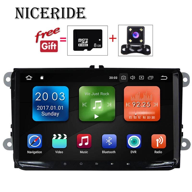 2 Din Android 8 0 автомобильный Радио dvd плеер GPS для Volkswagen GOLF 6 Polo Bora B6 PASSAT Tiguan SKODA OCTAVIA