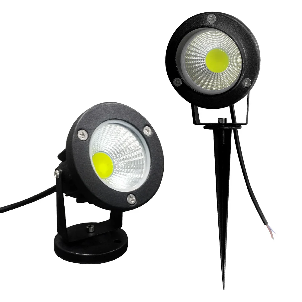 Уличные пейзажные COB LED садовый светильник 220V 12V открытый светодиодный Спайк светильник 3 Вт 5 Вт 7 Вт путь пейзаж Водонепроницаемый точечные лампы