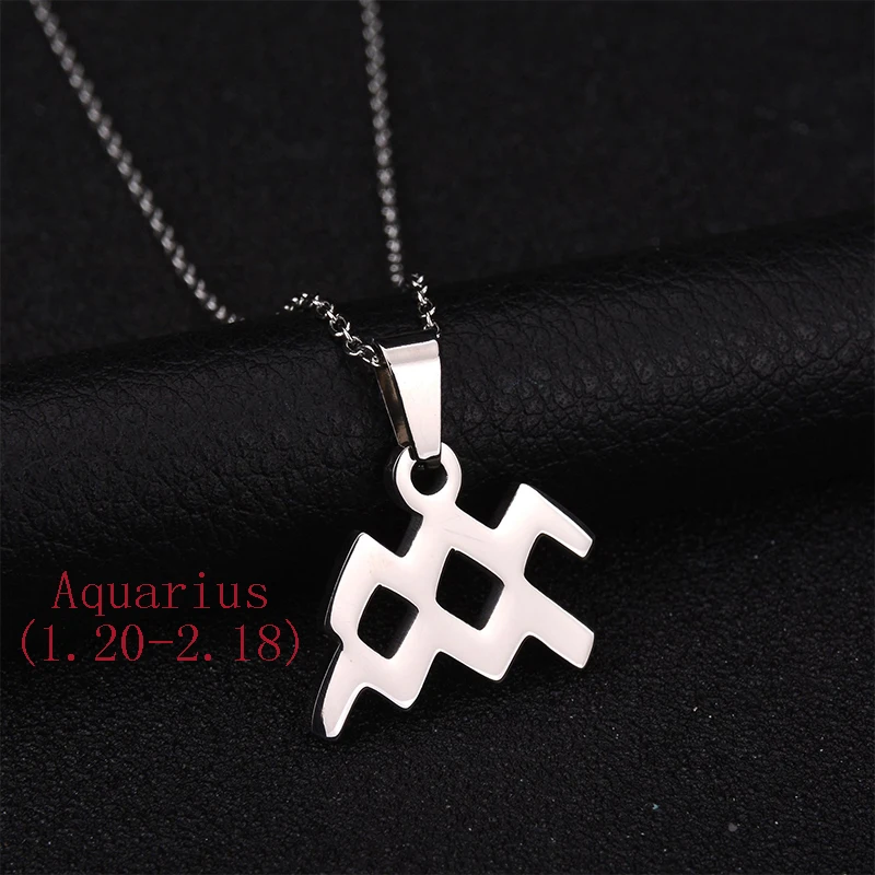 Цепочка с подвеской в виде знака зодиака 3 цвета|zodiac sign|name pendant necklacependant necklace |