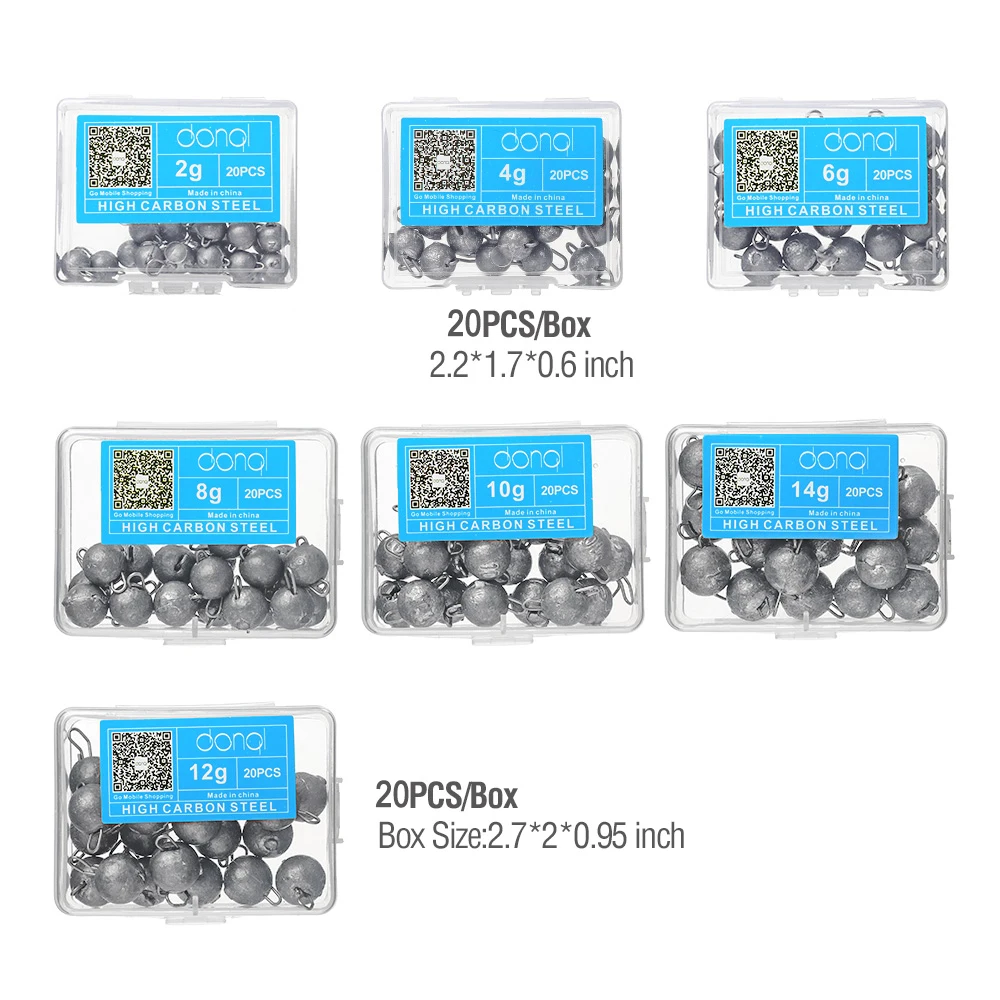 DONQL 20 шт./кор. Jig Head свинцовые для рыболовный крючок глубокий-пульки Вес Мягкая