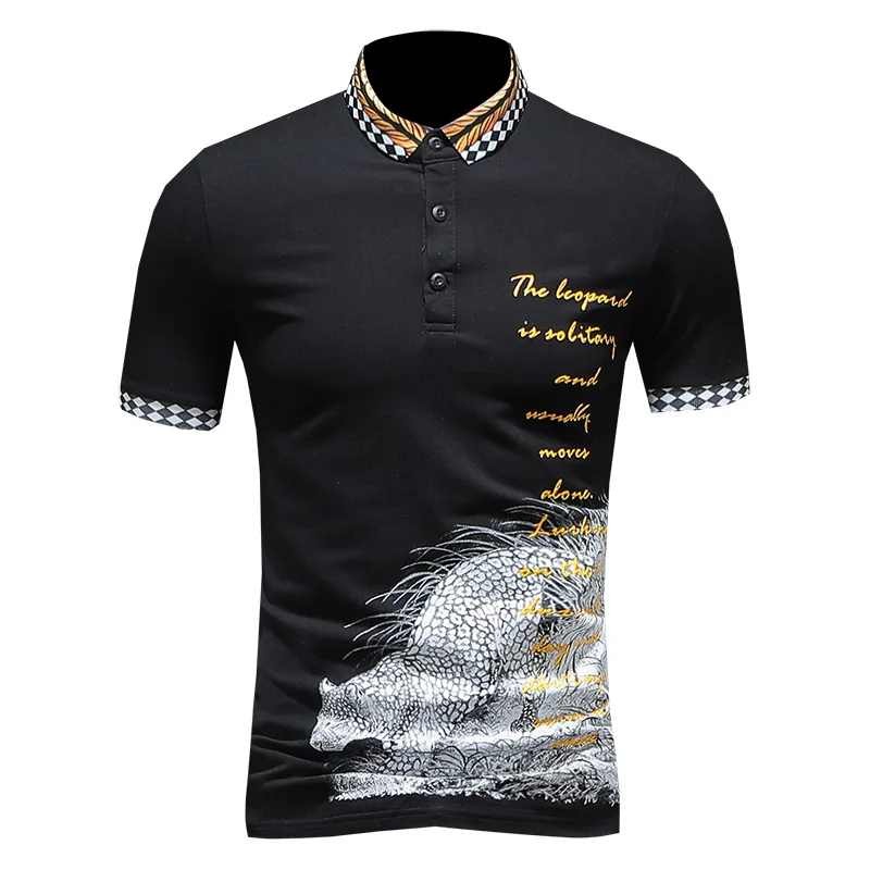 

2019 summer men lapel POLO short-sleeved shirt embroidered qiantang qt2009 article number T307 P75