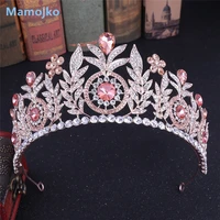 mamojko fashion big hollow crystal wedding diadem rhinestone queen tiarascrowns headbands for women hair jewelry accessories