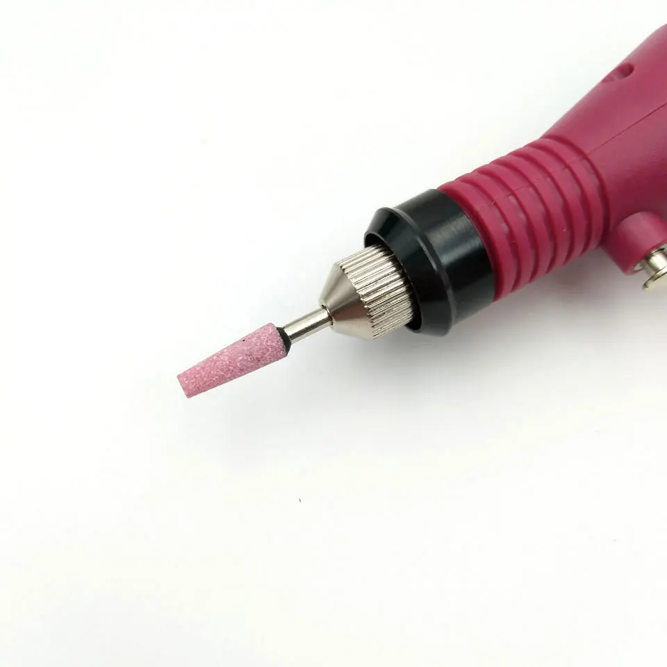 

HYTOOS Pink Corundum Nail Drill Bit 3/32" Rotary Ceramic Stone Burr Manicure Bits Electric Drill Accessories Nail Mills Tool