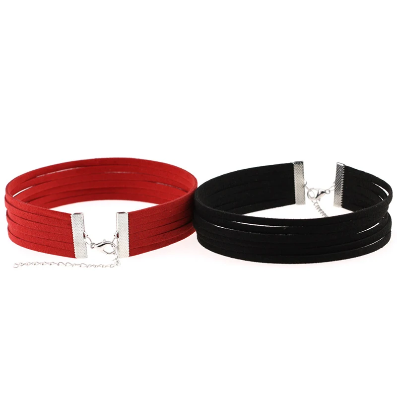Black suede choker necklace gothic velvet chokers boho Jewelry Collar 2018 neck Punk Goth jewellery | Украшения и аксессуары