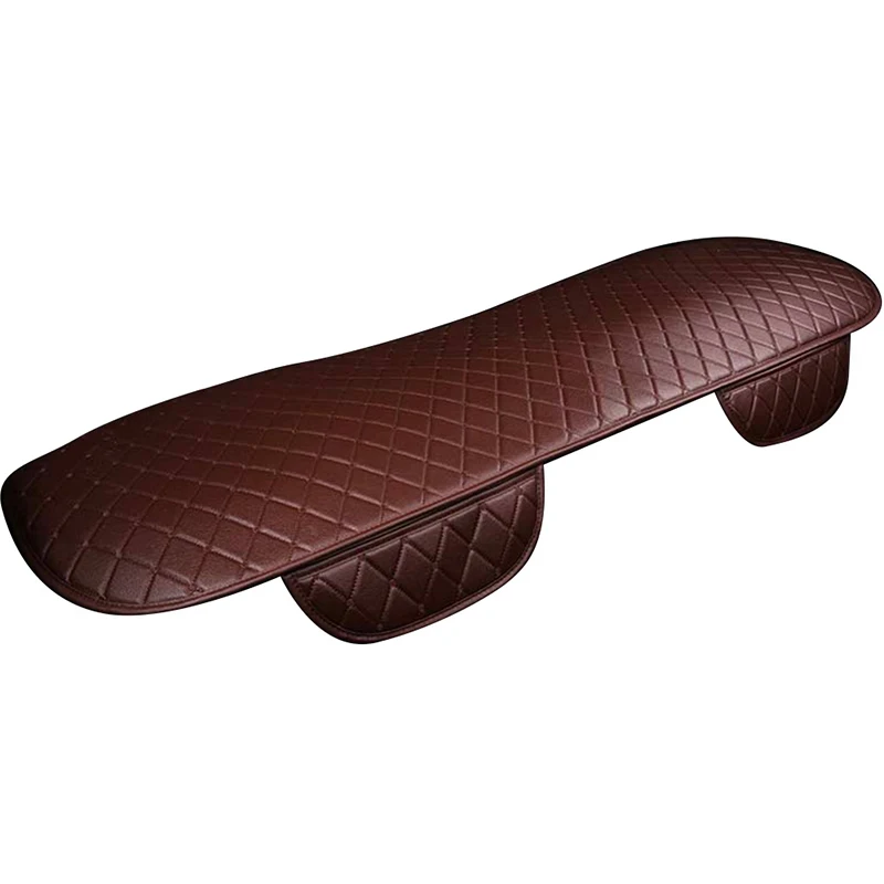 1Pc Rear Brown Seametal Чехол для автомобильного сиденья кожаный Универсальный передний задний чехол для сиденья четыре сезона автомобиль протектор подушки сиденья набор автомобиль-Стайлинг - Название цвета: 1Pc Rear Brown