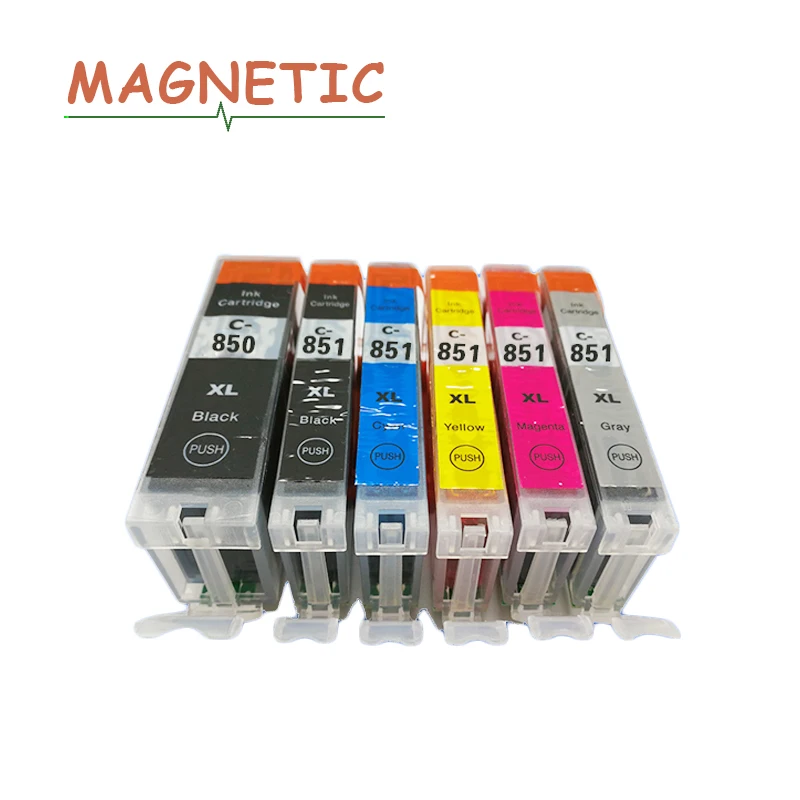 6 шт. картриджи для принтеров canon pgi850 совместимые с MG5480/MG6380/MG6400/MG7180/IP7280/MX728/MX928 IP8780|ink