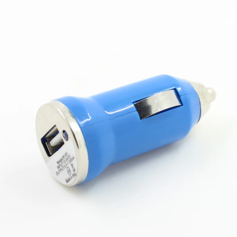 1 шт. мини многоцветное автомобильное зарядное устройство DC 12 В USB напряжение порт