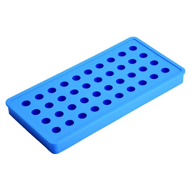 blue 1 шт. 40 отверстия силиконовой формы льда круглый кубик мини льда мяч производитель силиконовый льда кубик лотки форма Сфера ледяной формы форма приготовления кухни - Цвет: blue