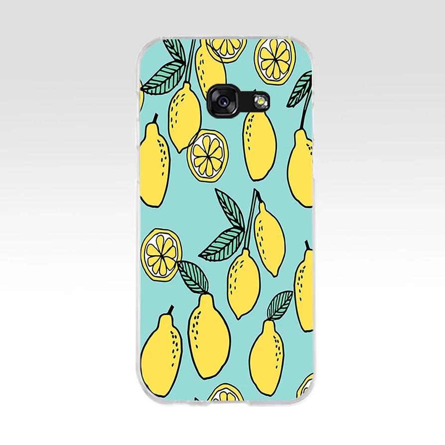 249AQ lemon yellow stripes Soft Silicone Tpu Cover phone Case for Samsung galaxy a3 a5 2016 2017 a6 A8 2018 | Мобильные телефоны и